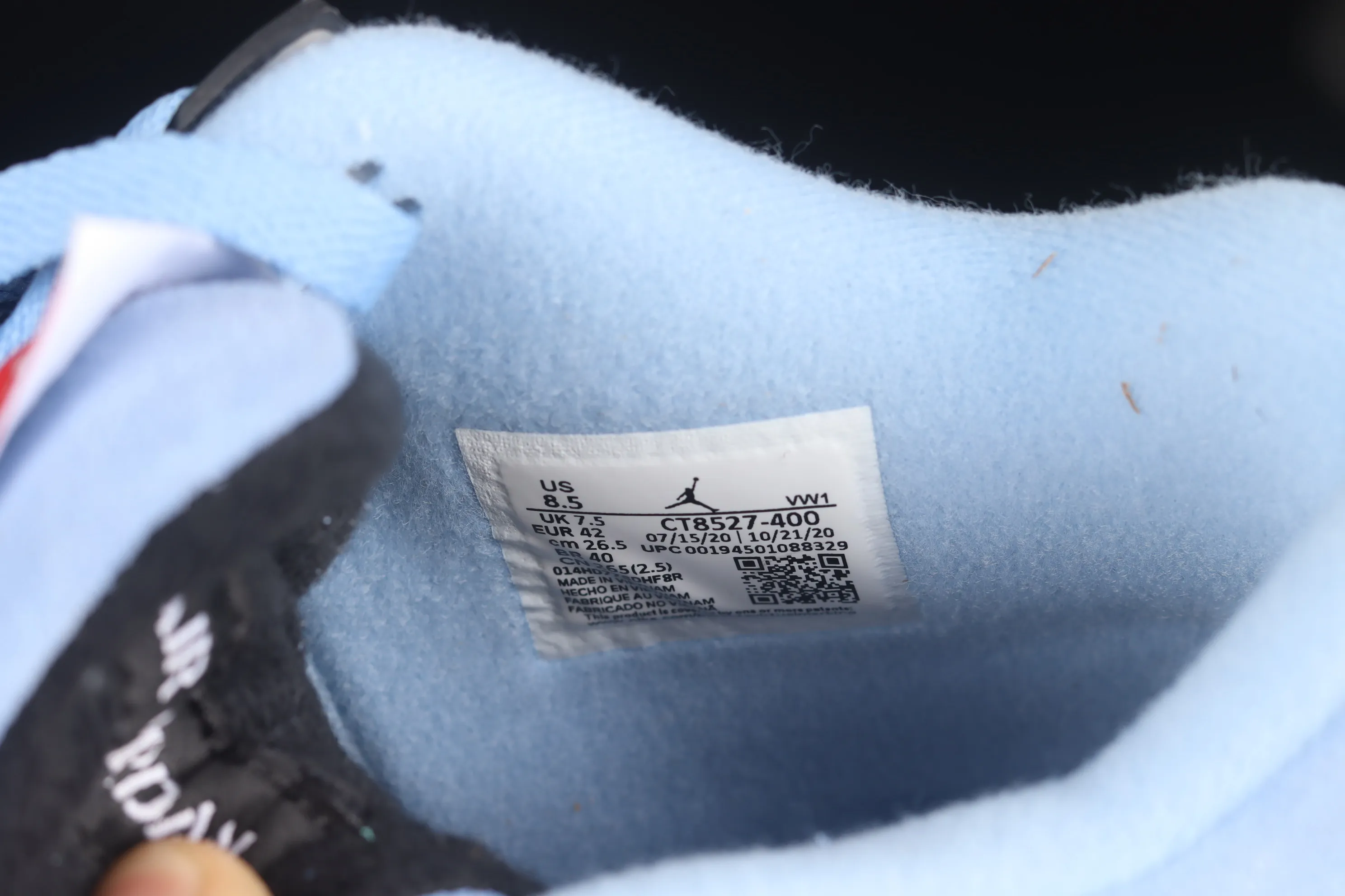 All categories Air Jordan Jordan series basketball shoes Air Jordan 4 foreign trade version Air Jordan 4 Retro "University Blue" AJ4 Joe 4 University Blue CT8527-400